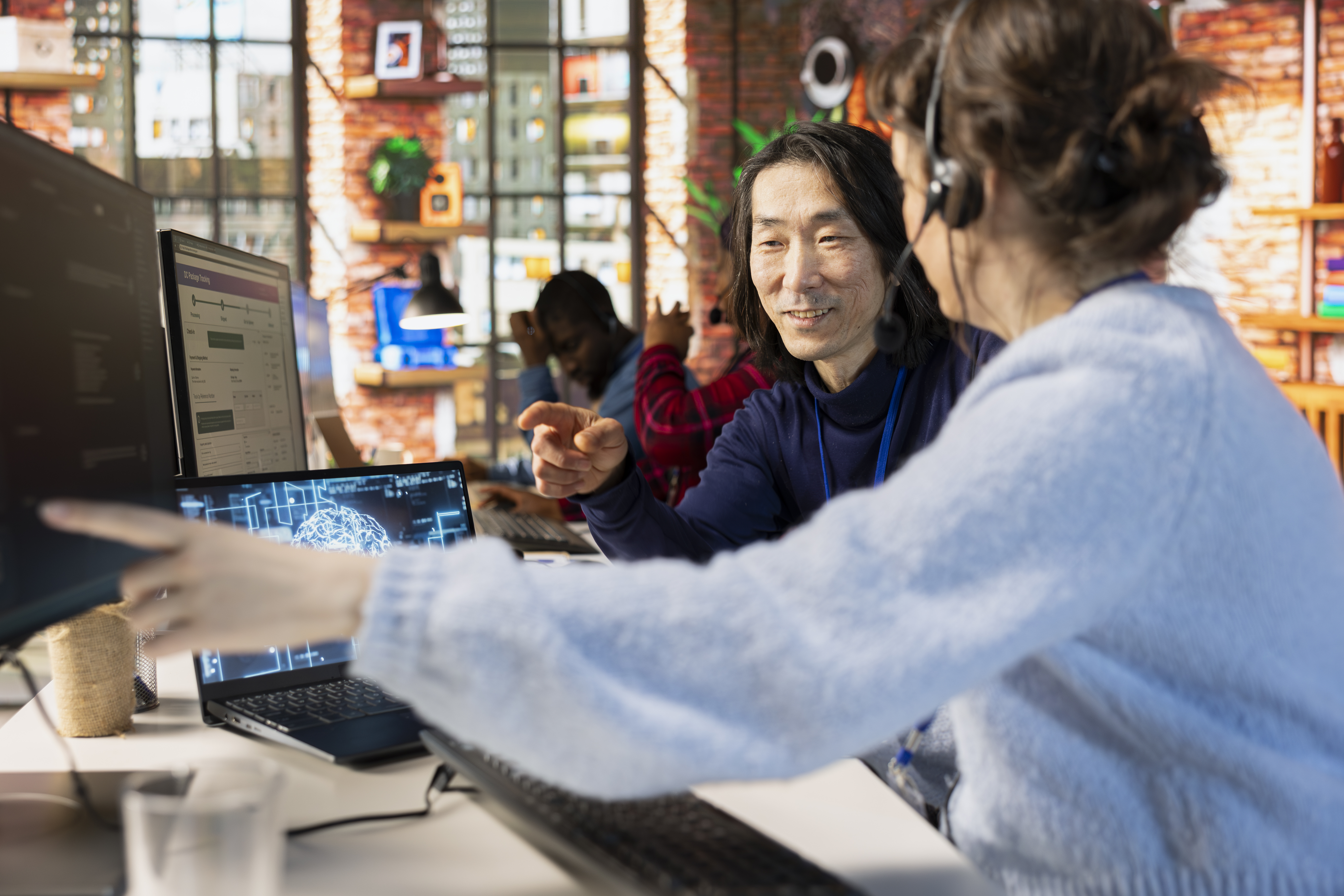 UI dashboard on laptop