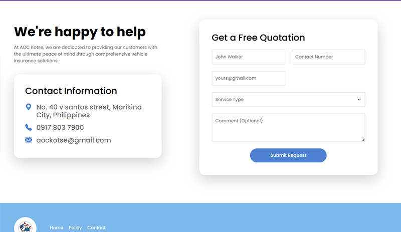 AOC Insurance Website