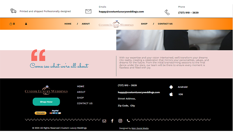 Costume Luxury Weddings