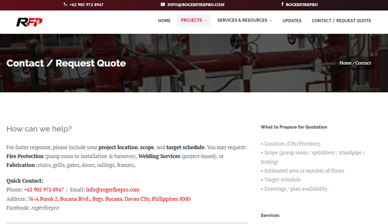 Roger Fire Protection Projects